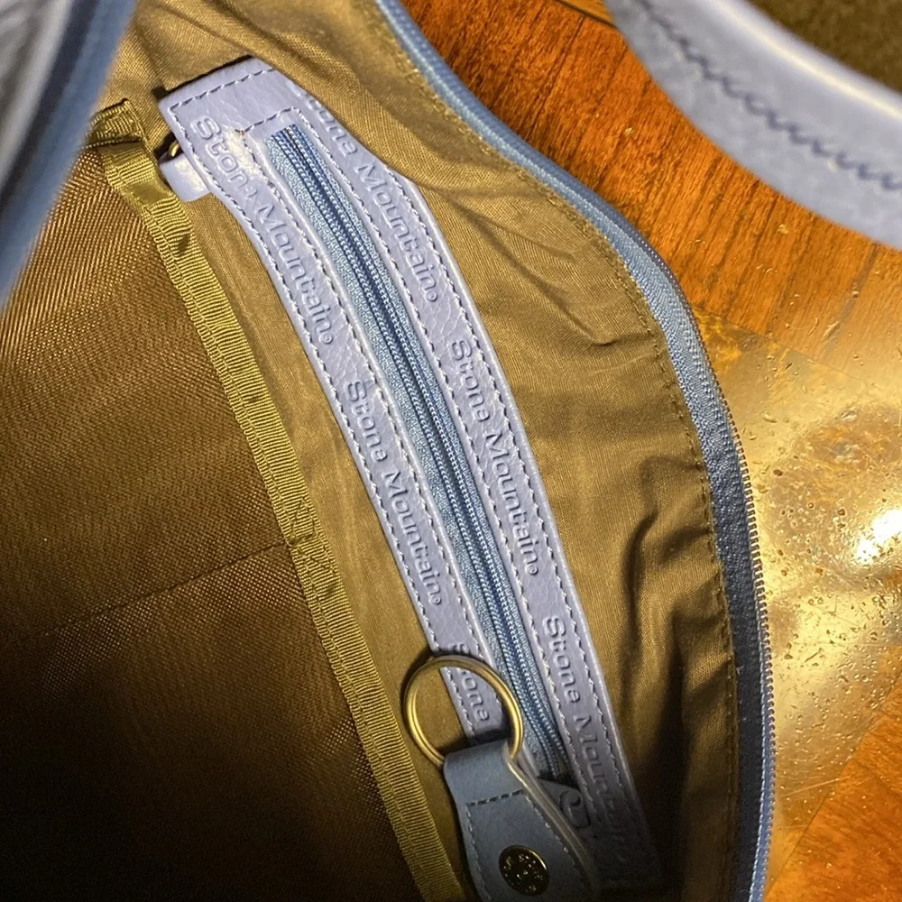 Stone Mountain NWOT Sapphire Blue Pebbled Leather Hobo Shoulder Bag Wedding